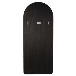 Diane Industrial Black Metal Frame Full Length Arch Floor Mirror|