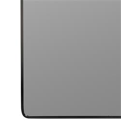 Diane Industrial Black Metal Frame Full Length Arch Floor Mirror|