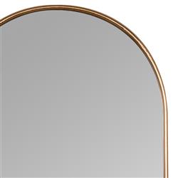 Alaina Industrial Gold Metal Frame Arch Wall Mirror|