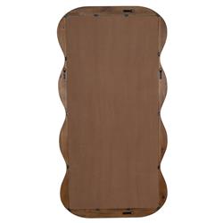 Haven Coastal Beach Walnut Mango Wood Frame Floor Mirror|