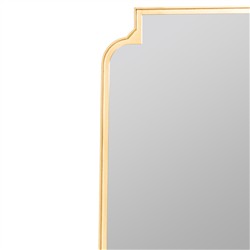 Lucille Hollywood Regency Gold Metal Frame Leaner Floor Mirror|