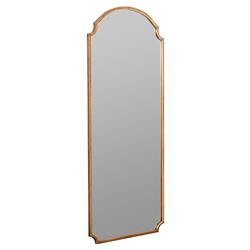 Teagan Hollywood Gold Metal Frame Full Length Arch Floor Mirror|