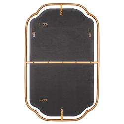 Amy Hollywood Regency Gold Metal Frame Wall Mirror|