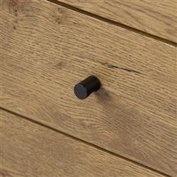 Alina Rustic Lodge Brown Wood Dark Grey Iron 3 Drawer Wide Nightstand|