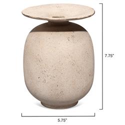 Theresa Modern Classic Beige Ceramic Decorative Table Vase|