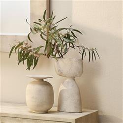 Theresa Modern Classic Beige Ceramic Decorative Table Vase|