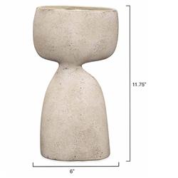 Tabitha Modern Classic Beige Ceramic Decorative Table Vase|