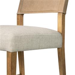Ely Rustic Lodge Beige Performance Leather Seat Light Brown Wood Counter Stool|