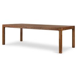 Nery Rustic Lodge Brown Walnut Wood Rectangular Dining Table - 94"W|
