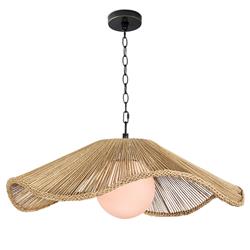 Provence Cafe Natural Twisted Rope Pendant - Large|