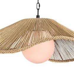 Provence Cafe Natural Twisted Rope Pendant - Large|