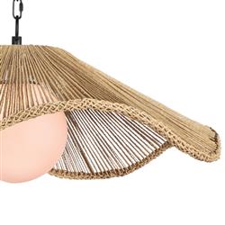 Provence Cafe Natural Twisted Rope Pendant - Large|