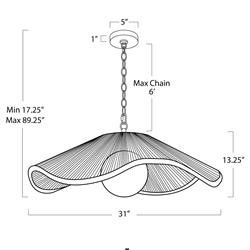 Provence Cafe Natural Twisted Rope Pendant - Large|