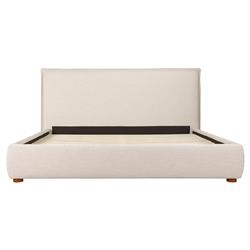 Holden Modern Classic Cream Upholstered Pine Wood Bed - Queen|