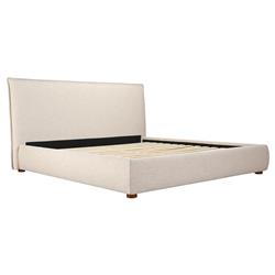 Holden Modern Classic Cream Upholstered Pine Wood Bed - Queen|
