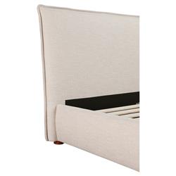 Holden Modern Classic Cream Upholstered Pine Wood Bed - Queen|