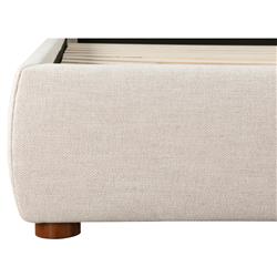 Holden Modern Classic Cream Upholstered Pine Wood Bed - Queen|