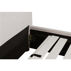 Holden Modern Classic Cream Upholstered Pine Wood Bed - Queen|