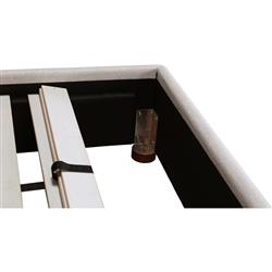 Holden Modern Classic Cream Upholstered Pine Wood Bed - Queen|