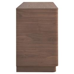 Rex Coastal Beach Brown Walnut Wood 6 Drawer Double Dresser|