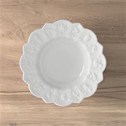 Toys Delight Royal Modern Classic White Porcelain Deep Plate|