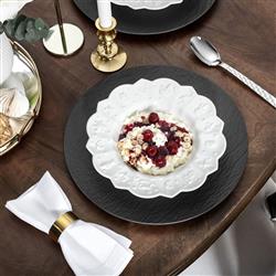 Toys Delight Royal Modern Classic White Porcelain Deep Plate|