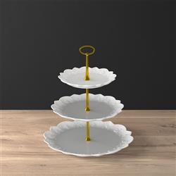 Toys Delight Royal Modern Classic White Porcelain 3 Tier Server|