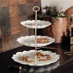 Toys Delight Royal Modern Classic White Porcelain 3 Tier Server|