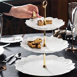 Toys Delight Royal Modern Classic White Porcelain 3 Tier Server|