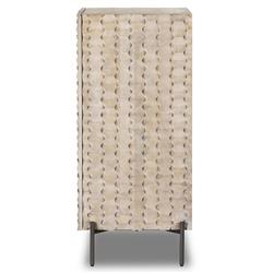 Harrison Global Bazaar Grey Mango Wood Iron Legs Bar Cabinet|