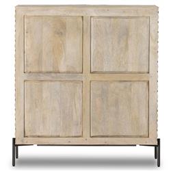 Harrison Global Bazaar Grey Mango Wood Iron Legs Bar Cabinet|