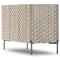 Harrison Global Bazaar Grey Mango Wood 3 Door Iron Media Console - 48"W - Small|