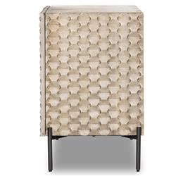 Harrison Global Bazaar Grey Mango Wood 3 Door Iron Media Console - 48"W - Small|