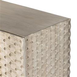 Harrison Global Bazaar Grey Mango Wood 3 Door Iron Media Console - 48"W - Small|