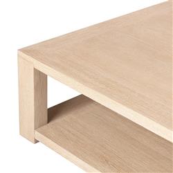 Tahoma Modern Classic Beige Oak Rectangular Coffee Table|