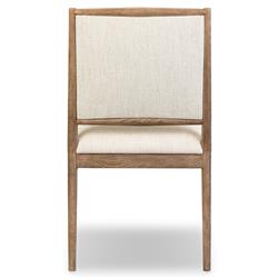 Genesis Modern Classic Beige Upholstered Brown Solid Oak Dining Side Chair|