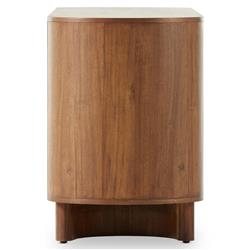 Paris Modern Classic Brown Solid Acacia Wood Oval Sideboard|