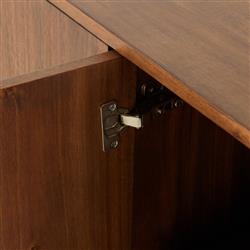 Paris Modern Classic Brown Solid Acacia Wood Oval Sideboard|