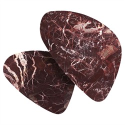 Zayden Modern Classic Merlot Red Solid Marble Coffee Nesting Tables|