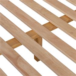 Hubert Rustic Lodge Brown Leather Upholstered Wood Classic Bed - Queen|