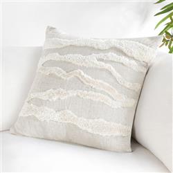 Renee Modern Classic Cream Linen Decorative Throw Pillow - 22x22|