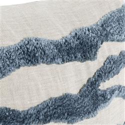 Renee Modern Classic Blue Linen Decorative Throw Pillow - 22x22|