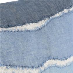 Danielle Coastal Beach Blue Linen Decorative Throw Pillow - 22x22|