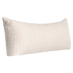 Fiona Modern Classic Light Brown Cotton Stripe Decorative Lumbar Pillow - 16x36|