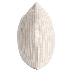 Fiona Modern Classic Light Brown Cotton Stripe Decorative Lumbar Pillow - 16x36|