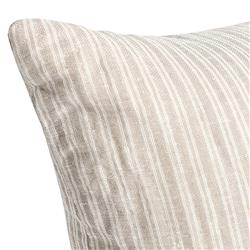 Fiona Modern Classic Light Brown Cotton Stripe Decorative Lumbar Pillow - 16x36|