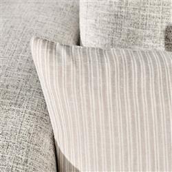 Fiona Modern Classic Light Brown Cotton Stripe Decorative Lumbar Pillow - 16x36|