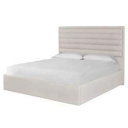 Tristan Modern Classic Off White Upholstered Tufted Bed - Queen|