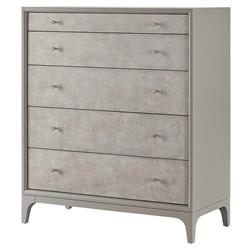 Tristan Modern Classic Light Grey Wood Tall Dresser|