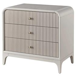 Tristan Modern Classic Light Grey Wood Nightstand|